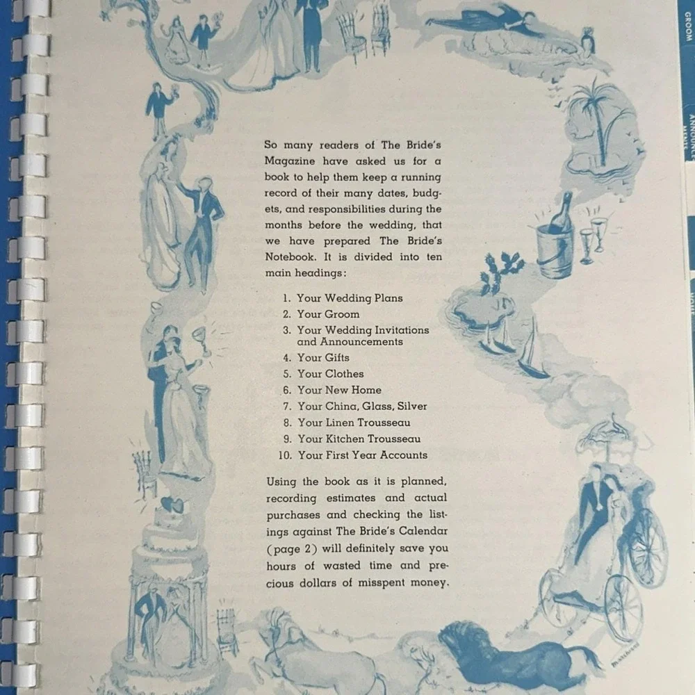 The Bride's Notebook By Bride's House Inc. 1952 - NOS Unused!!